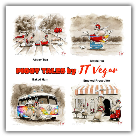 JT VEGAR - Tales of Kris P - Piggy Tales Collection - whimsical pig art