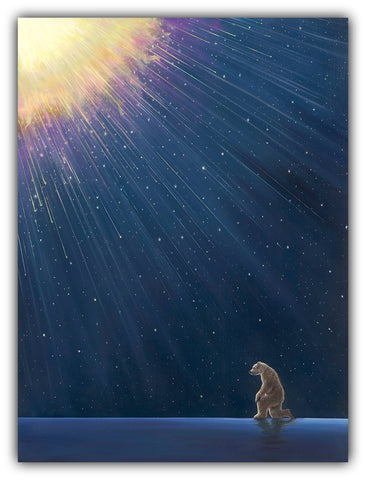 Supernova bear painting by Robert Bissell.