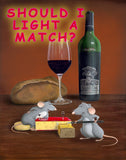 Should I Light a Match whimsical mouse painting by Patrick O'Rourke