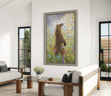 All that is Glorious Around Us painting of bear, butterflies, & wildflowers by Robert Bissell.