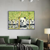 Bear Cats by Robert Bissell - panda bears in the bamboo