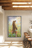 All that is Glorious Around Us painting of bear, butterflies, & wildflowers by Robert Bissell.