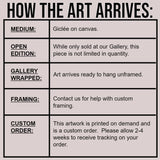 How the artwork arrives