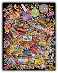 Candyland - painting of vintage candy by Gail Chandler