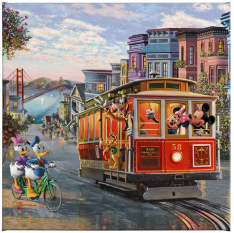 Disney’s Mickey Mouse and Minnie Mouse and friends explore San Francisco Gallery Wrapped Canvas