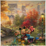 Disney Mickey and Minnie Sweetheart Central Park - canvas print by Thomas Kinkade Studios.