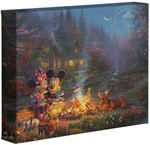 Mickey and Minnie Sweetheart Campfire canvas print available from Thomas Kinkade Studios.