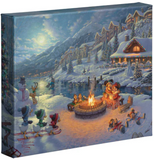 Disney Mickey and Minnie - Christmas Lodge - canvas print from Thomas Kinkade Studios.