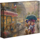 Disney's Mickey & Minnie in Paris - Gallery Wrapped Canvas - from Thomas Kinkade Studios