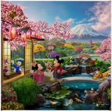 Disney Mickey and Minnie In Japan - Gallery Wrapped Canvas