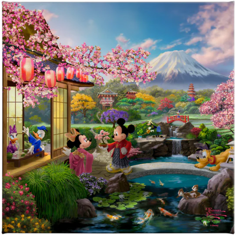 Disney Mickey and Minnie In Japan - Gallery Wrapped Canvas