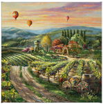 Peaceful Valley Vineyard - 14" x 14" Gallery Wrapped Canvas