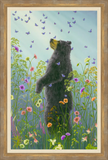 Presence III by Robert Bissell features a bear surrounded by wildflowers and butterflies.