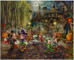 Mickey and Minnie Halloween Fun canvas print from Thomas Kinkade Studios