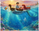 Disney the Little Mermaid Falling in Love - gallery wrapped canvas from Thomas Kinkade Studios