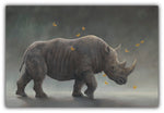 Titan by Robert Bissell features a rhinoceros surrounded by butterflies.