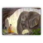 Visit of the Beloved by painting by Robert Bissell featuring a elephant