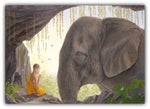 Visit of the Beloved by painting by Robert Bissell featuring a elephant