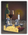 When the Cat's Away...The Mice Will Play mouse painting by Patrick O'Rourke